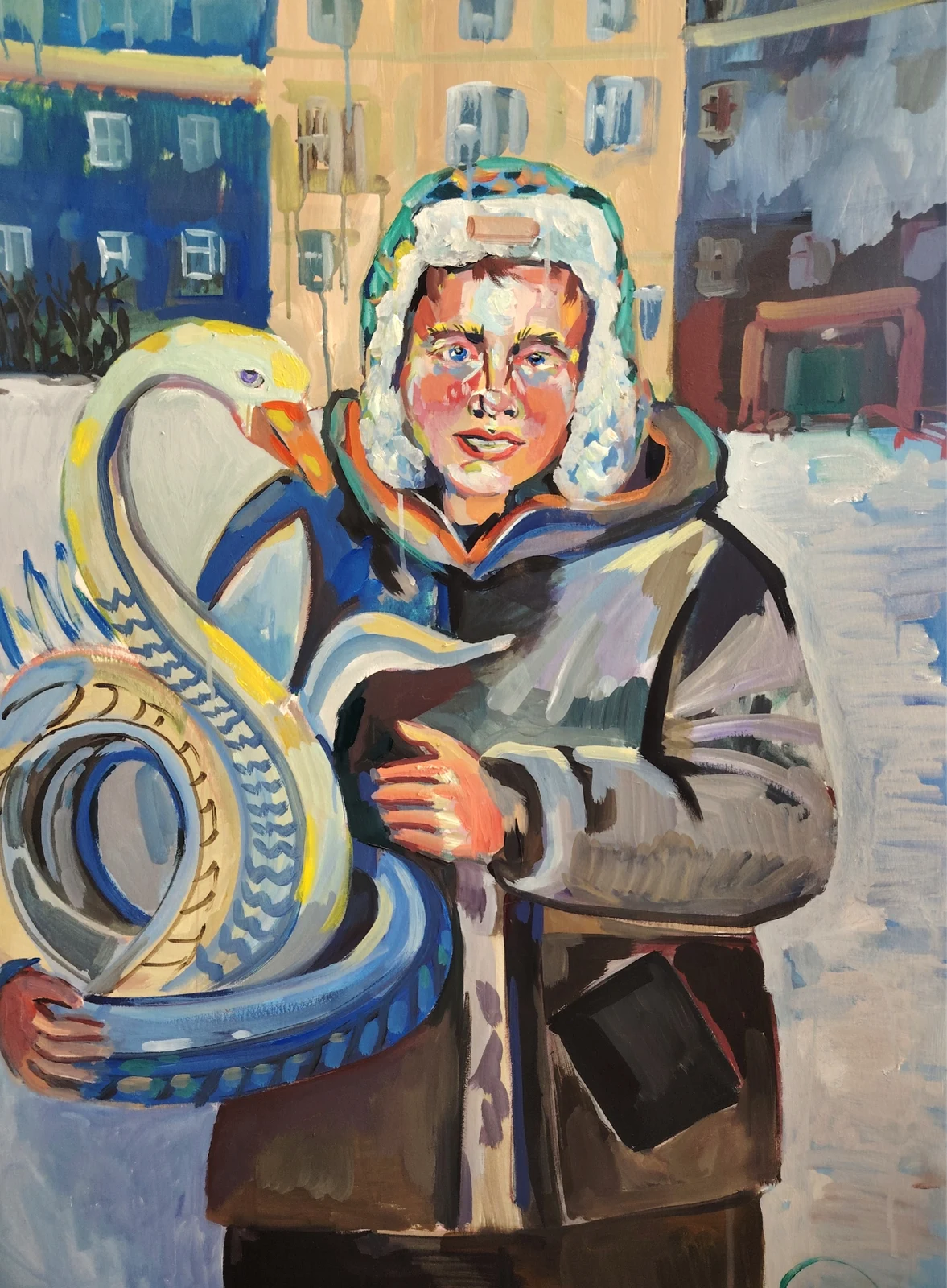 Мальчик с лебедем. Катя Фрейман